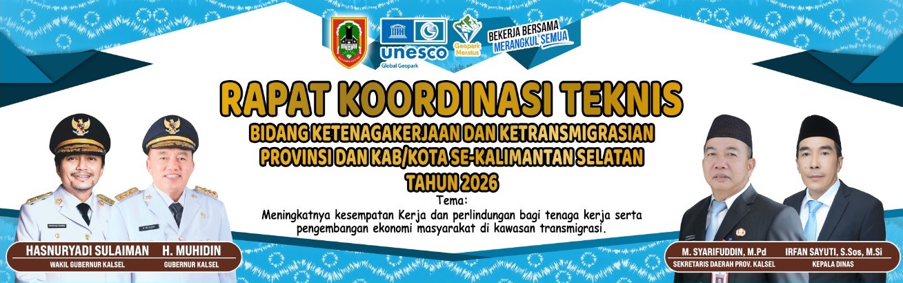 Rakornis Ketenagakerjaan dan Ketransmigrasian 2026, Dorong Sinergi Perluasan Kesempatan Kerja di Kalsel