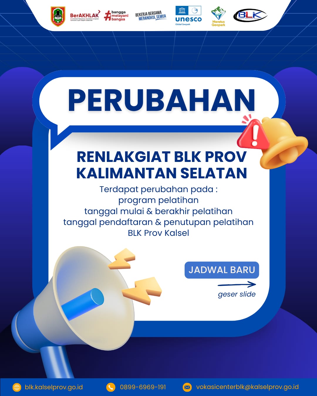 Perubahan Renlakgiat BLK Prov Kalimantan Selatan